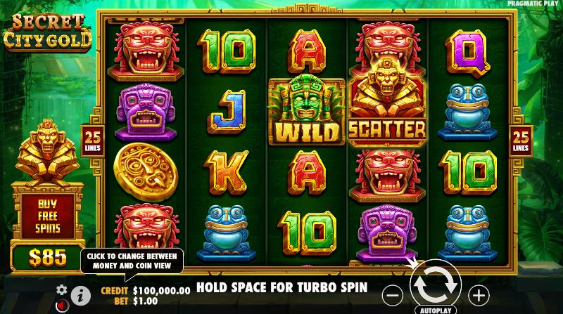 Secret City Gold slot game artwork