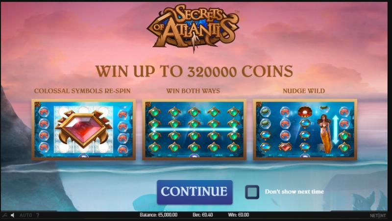 Secrets Of Atlantis slot game artwork