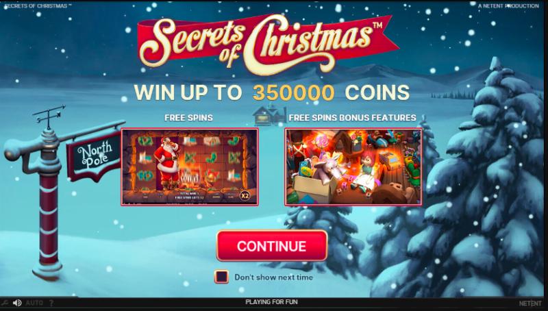 Secrets Of Christmas slot game artwork