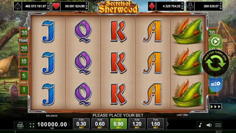 Secrets Of Sherwood slot game artwork