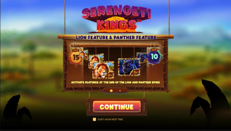 Serengeti Kings slot game artwork