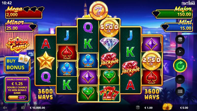 Seven And Gems slot game artwork