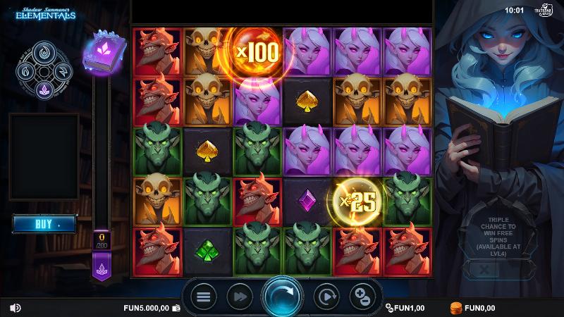 Shadow Summoner Elementals slot game artwork