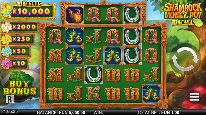 Shamrock Money Pot 10K Ways slot game artwork