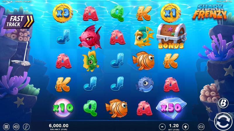 Shark Frenzy slot game artwork