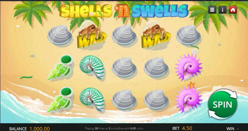 Shells ‘N Swells slot game artwork