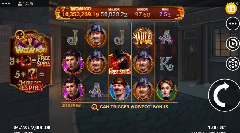 Sherlock And Moriarty Wowpot slot game artwork