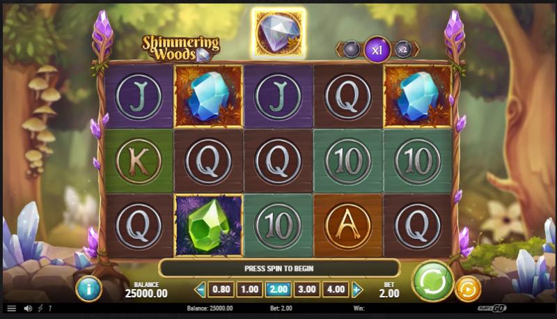 Shimmering Woods slot game artwork