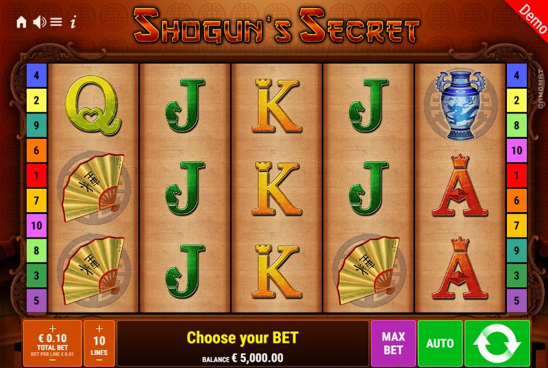 Shoguns Secret slot game artwork