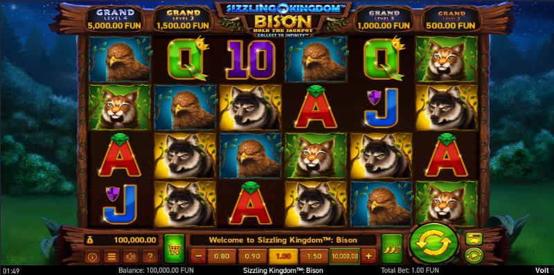 Sizzling Kingdom: Bison slot game artwork