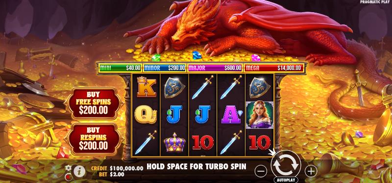 Sleeping Dragon slot game artwork