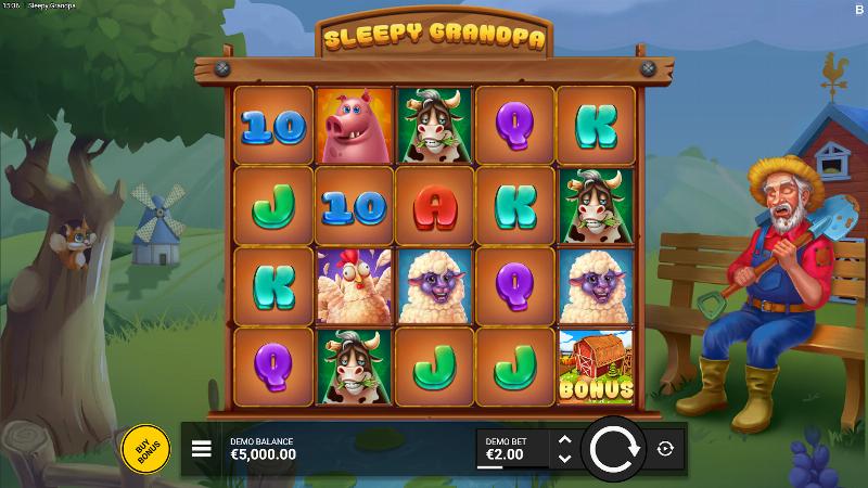 Sleepy Grandpa slot game artwork