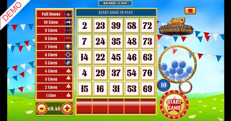 Slingo Carnival slot game artwork