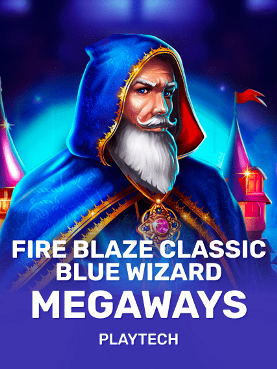 Fire Blaze Classic Blue Wizard Megaways slot game artwork