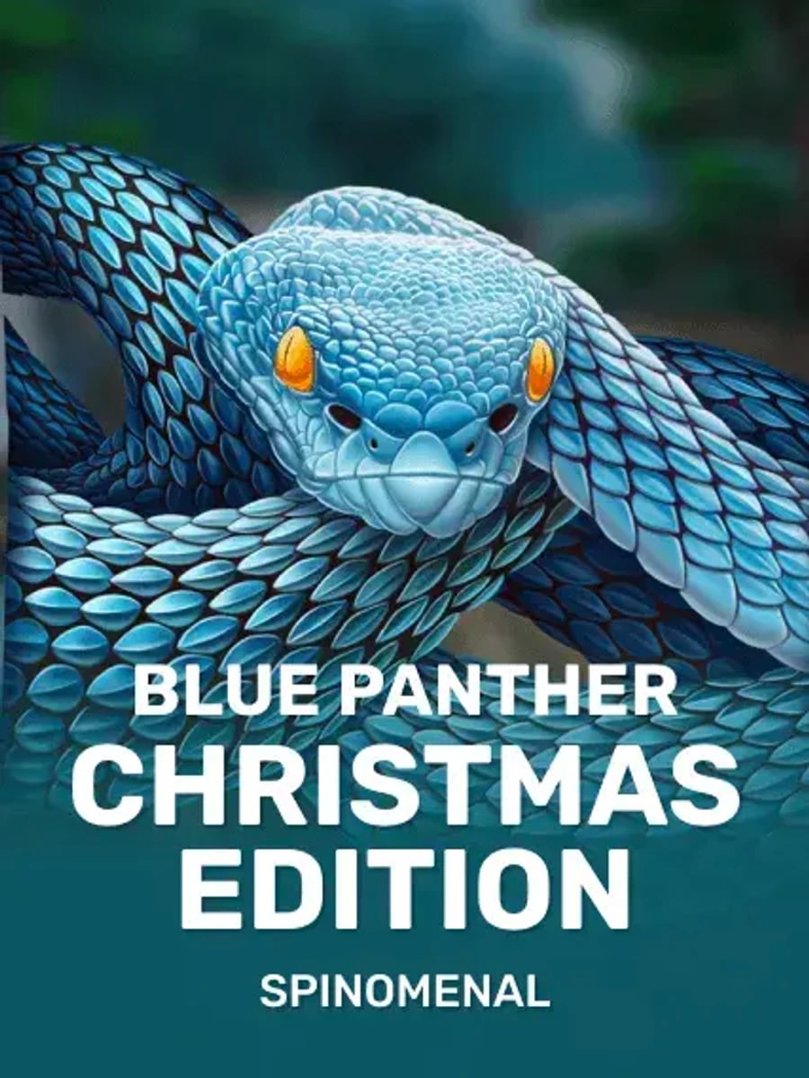 Blue Panther Christmas Edition slot game artwork