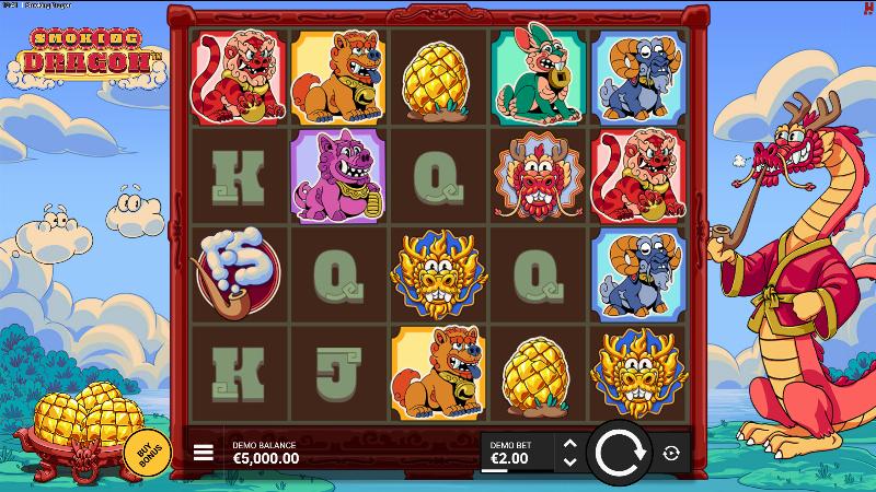 Smoking Dragon slot game artwork