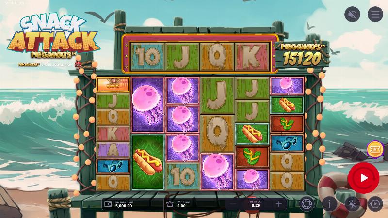 Snack Attack Megaways slot game artwork