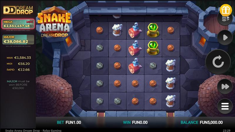 Snake Arena Dream Drop slot game artwork