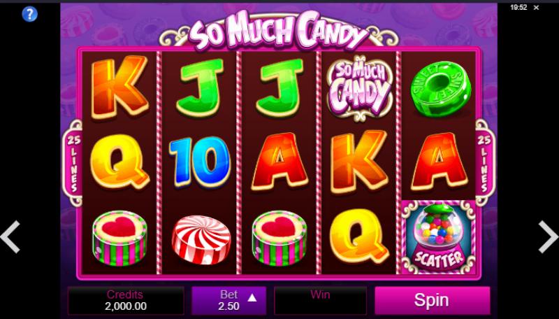 So Much Candy slot game artwork