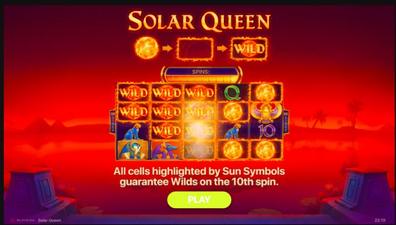 Solar Queen slot game artwork