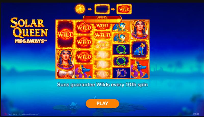 Solar Queen Megaways slot game artwork