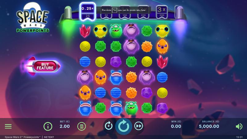 Space Wars 2 Powerpoints slot game artwork