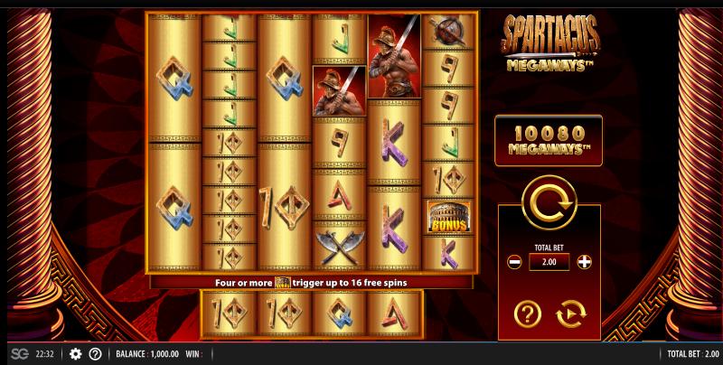 Spartacus Megaways slot game artwork