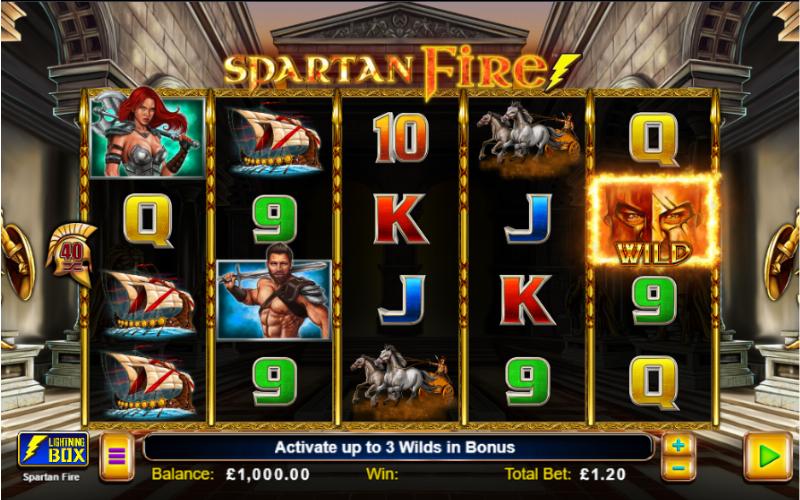 Spartan Fire slot game artwork