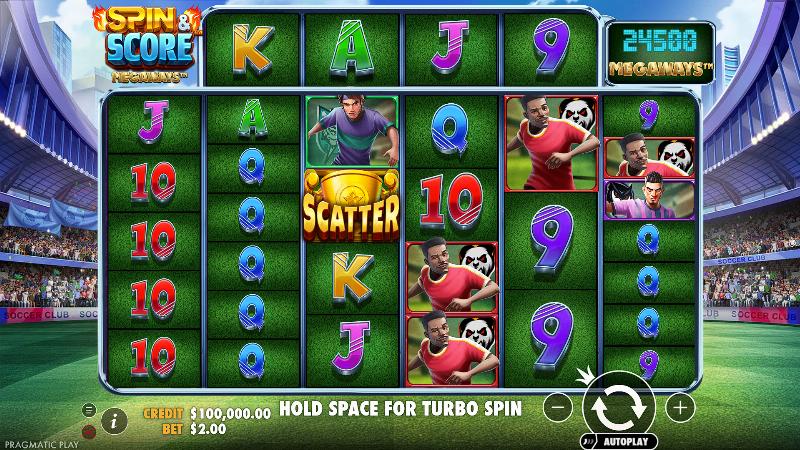 Spin & Score Megaways slot game artwork