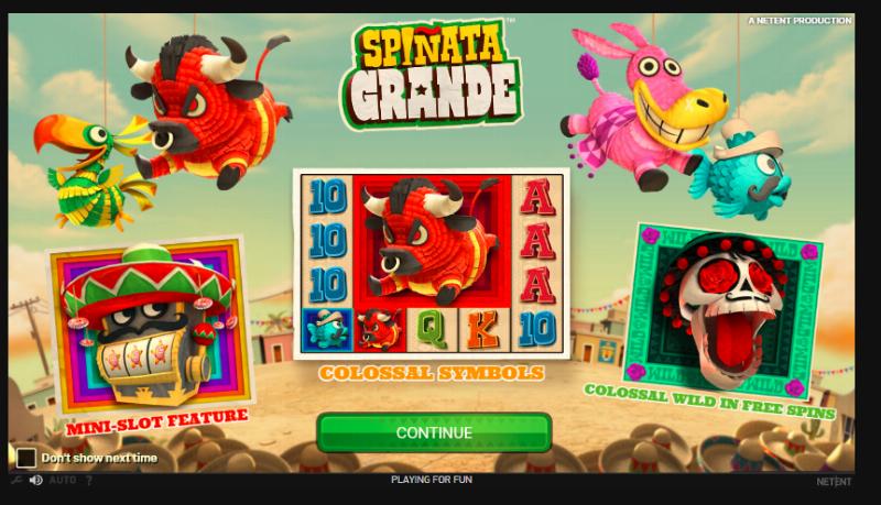 Spinata Grande slot game artwork