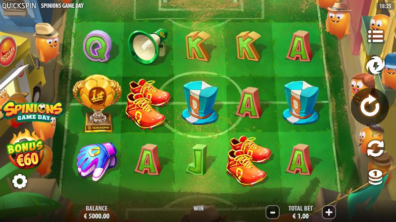 Spinions Game Day slot game artwork