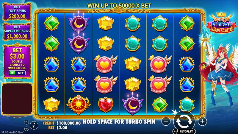Starlight Princess Super Scatter slot game artwork