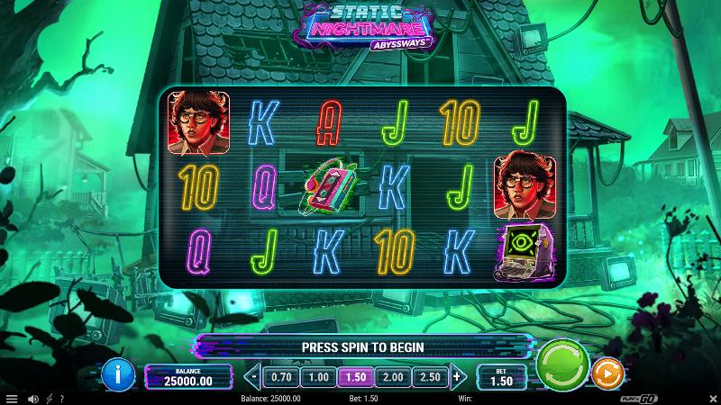 Static Nightmare Abyssways slot game artwork