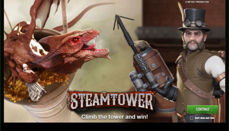 Steam Tower slot game artwork