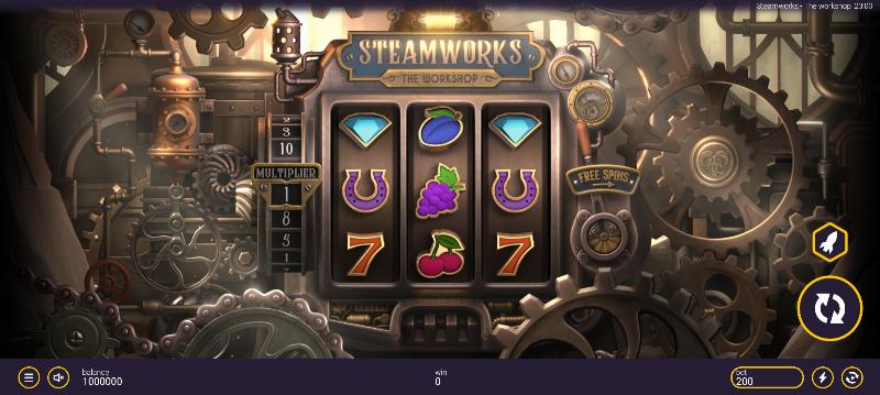 Steamworks – The Workshop slot game artwork