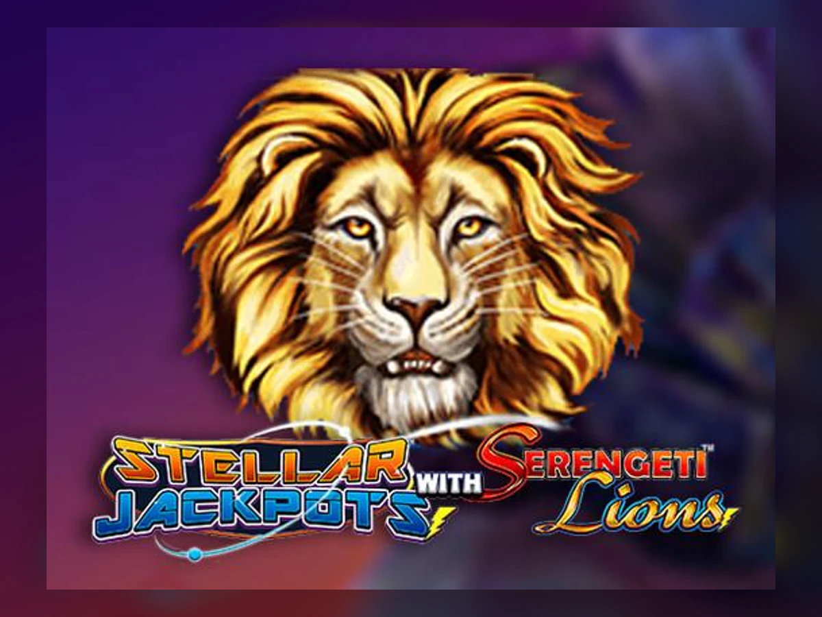 Stellar Jackpots with Serengeti Lions slot game artwork