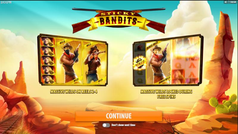 Sticky Bandits slot game artwork