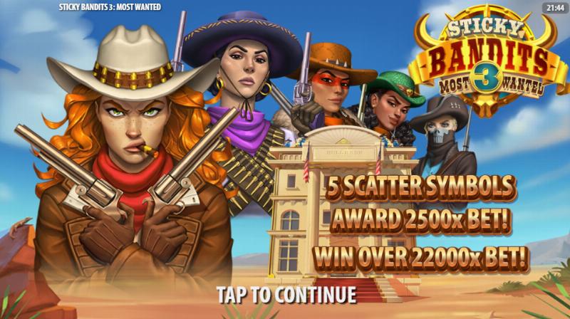 Sticky Bandits 3 Most Wanted slot game artwork