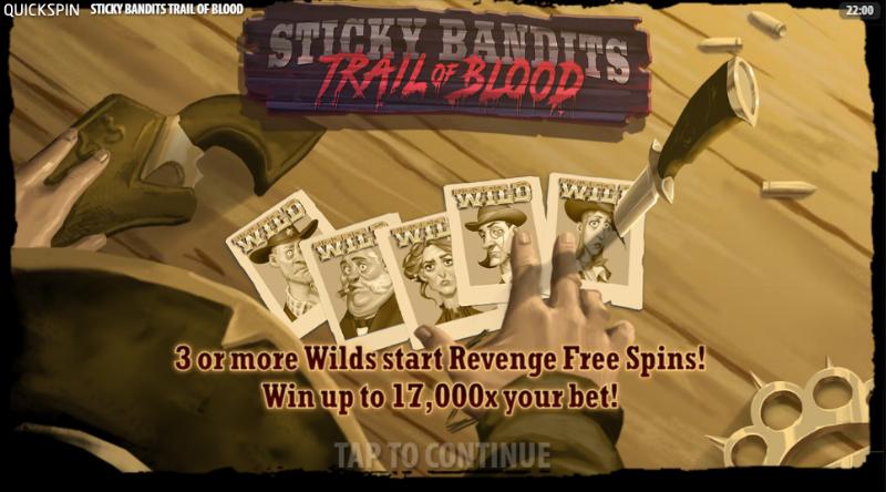 Sticky Bandits Trail Of Blood slot game artwork
