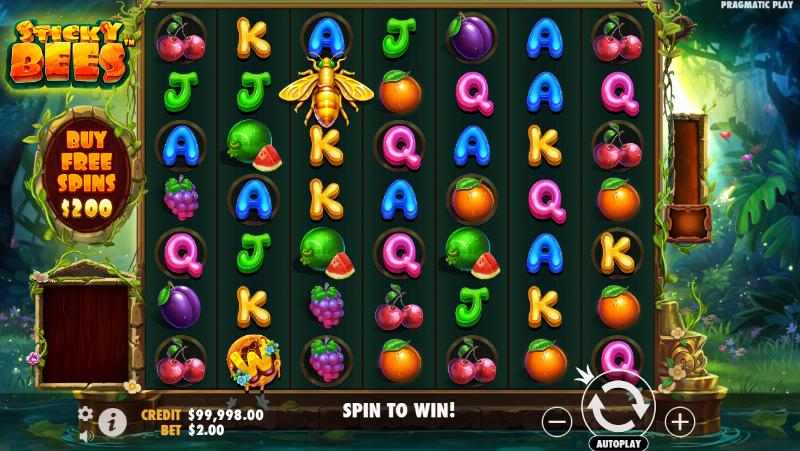 Sticky Bees slot game artwork