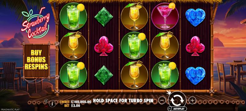 Strawberry Cocktail slot game artwork