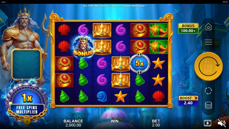 Strike Of Poseidon Multichase slot game artwork