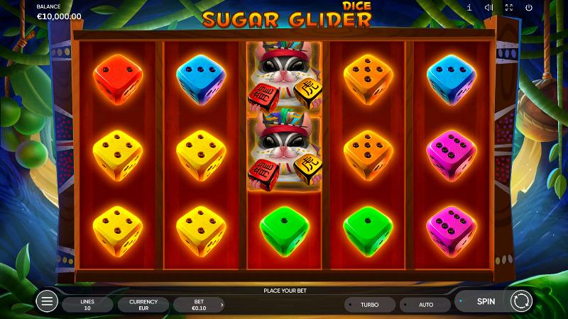 Sugar Glider Dice slot game artwork