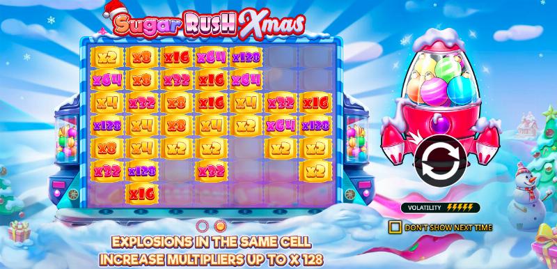 Sugar Rush Xmas slot game artwork