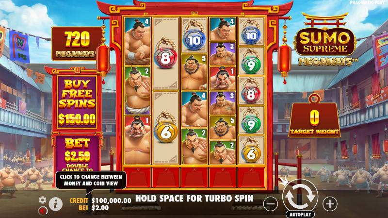 Sumo Supreme Megaways slot game artwork