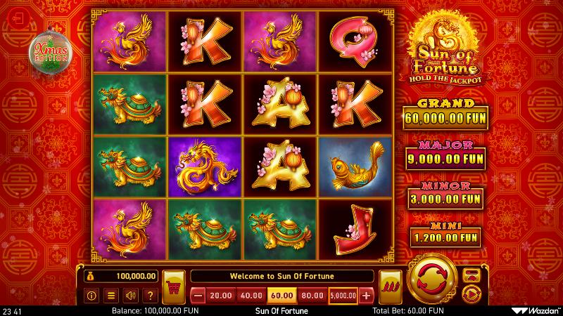 Sun Of Fortune Xmas Edition slot game artwork