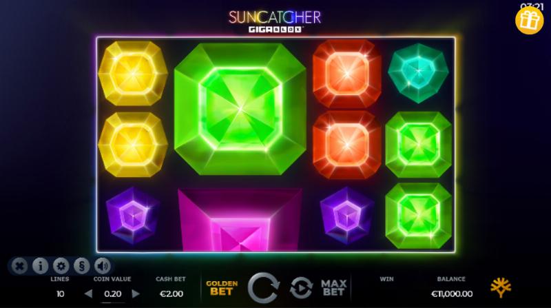 Suncatcher Gigablox slot game artwork