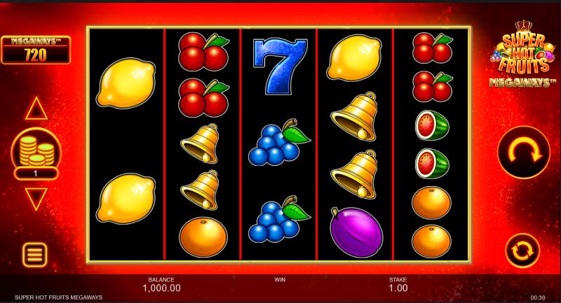 Super Hot Fruits Megaways slot game artwork