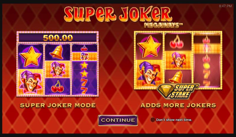 Super Joker Megaways slot game artwork