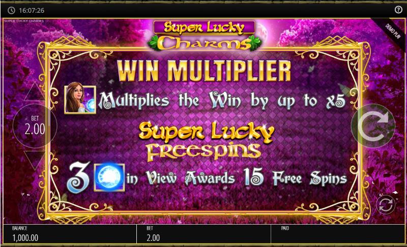 Super Lucky Charms slot game artwork